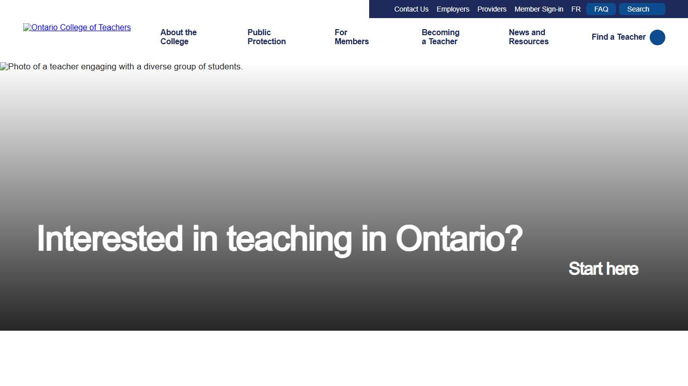 Ontario's Teaching Regulator Ontario College of Teachers